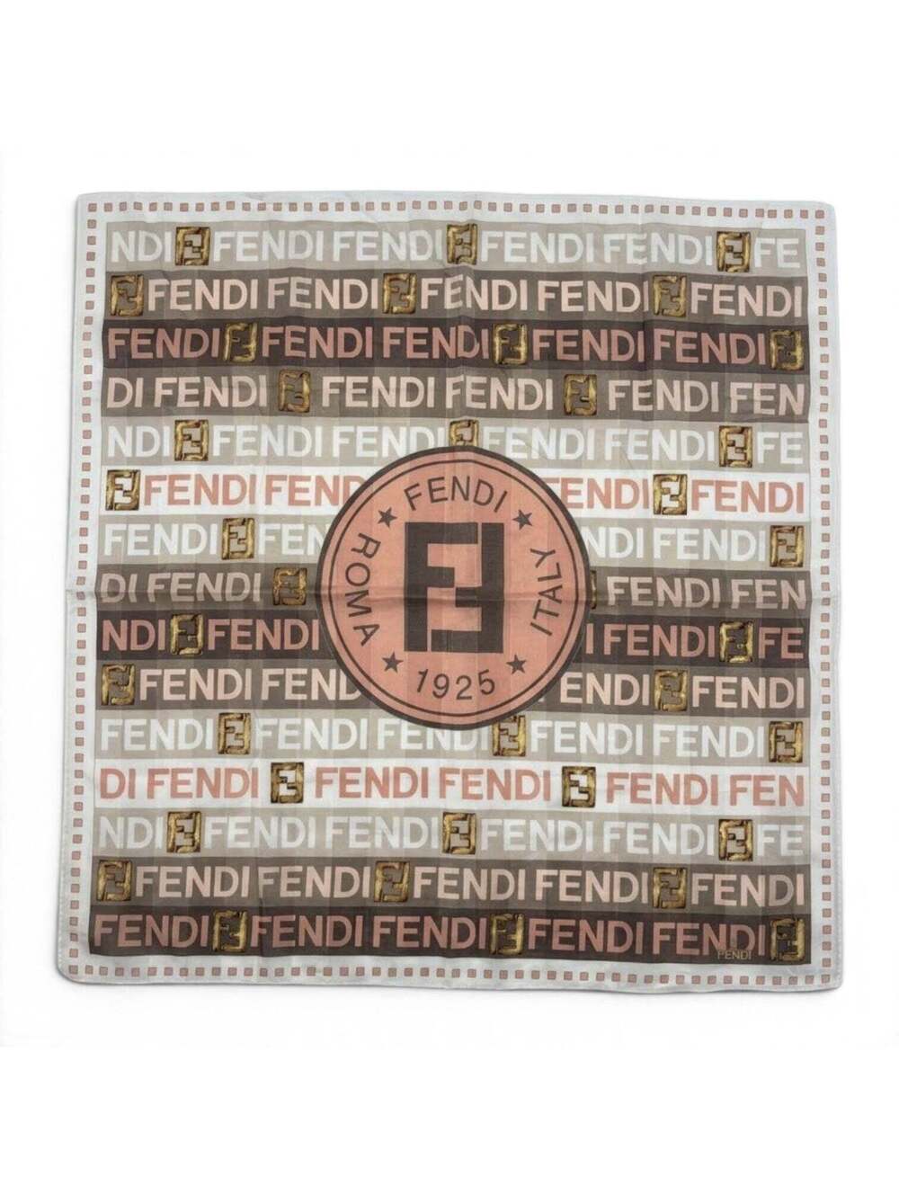Fendi Roma 1925 Logo Print Scarf
